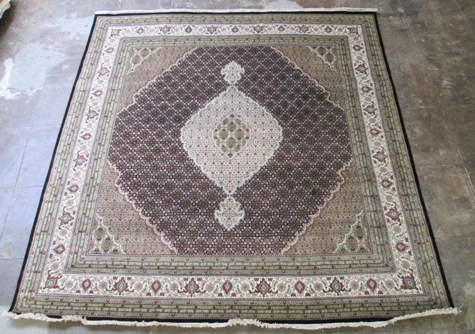 Appraisal: FINE HAND KNOTTED ORIENTAL CARPET Persian Bidjar design central medallion