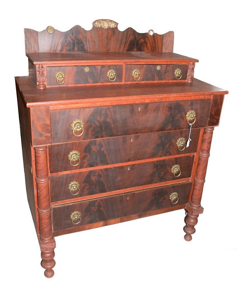 Appraisal: Sheraton Chest having gallery back over two drawers over four