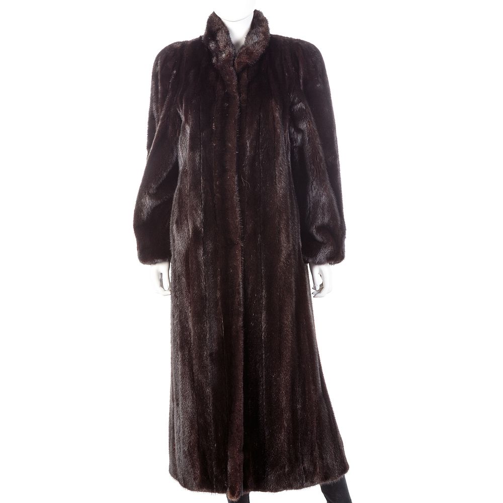 Appraisal: Kent Fisher Brown Mink Full-Length Coat Condition In overall good