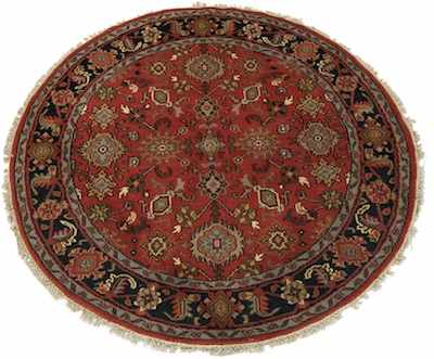 Appraisal: A Persian Round Mahal Rug Apprx '- x '- Medium