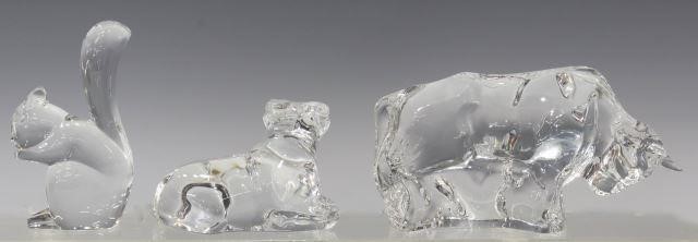 Appraisal: lot of French Baccarat crystal animal figures all with acid-etched