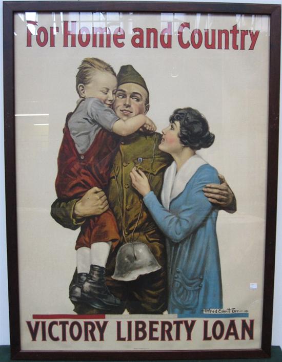 Appraisal: WWI VICTORY LIBERTY LOAN POSTER Wilfred Everitt Orr For Home