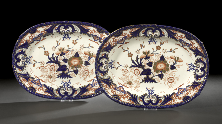 Appraisal: Good Pair of George IV Derby Porcelain Old Japanese -Pattern