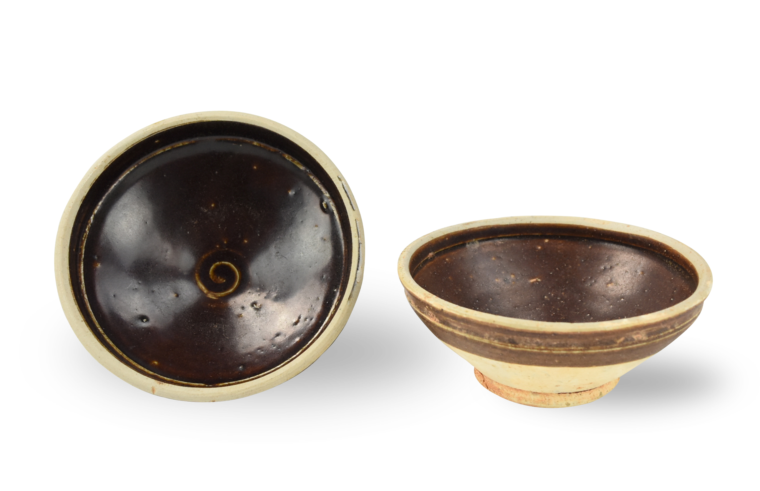 Appraisal: PAIR OF CHINESE WHITE-RIMMED TEABOWL SONG DYNASTY Chinese Song Dynasty