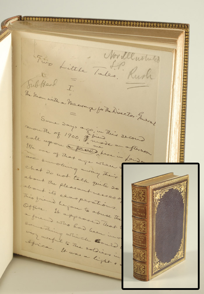 Appraisal: SAMUEL L CLEMENS MARK TWAIN ORIGINAL MANUSCRIPT titled The Man