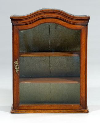 Appraisal: Continental baroque hanging cabinet mahogany with pine secondary arched top