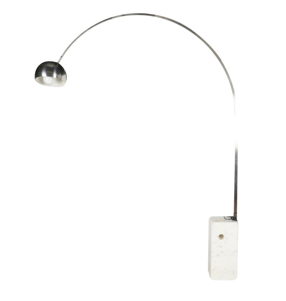 Appraisal: ACHILLE PIER CASTIGLIONI ARCO FLOOR LAMPmetal and polished marble Provenance