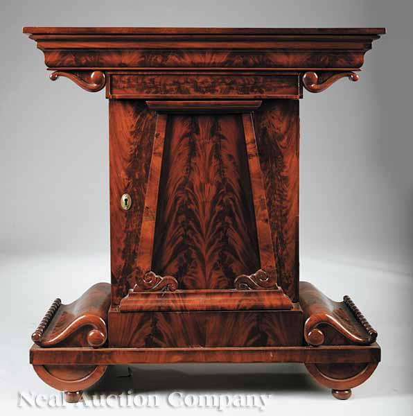 Appraisal: An American Classical Carved Mahogany Cabinet c attributed to Anthony