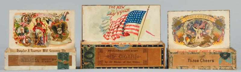 Appraisal: Lot of Patriotic Cigar Boxes Description All are rare Includes