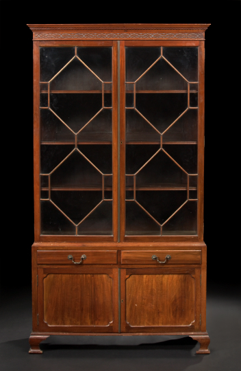 Appraisal: George III-Style Mahogany Bookcase early th century the molded and