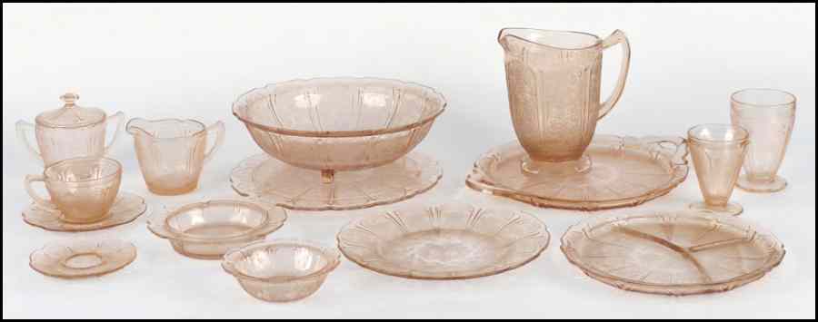 Appraisal: COLLECTION OF PINK DEPRESSION GLASS Comprised of plates cups a