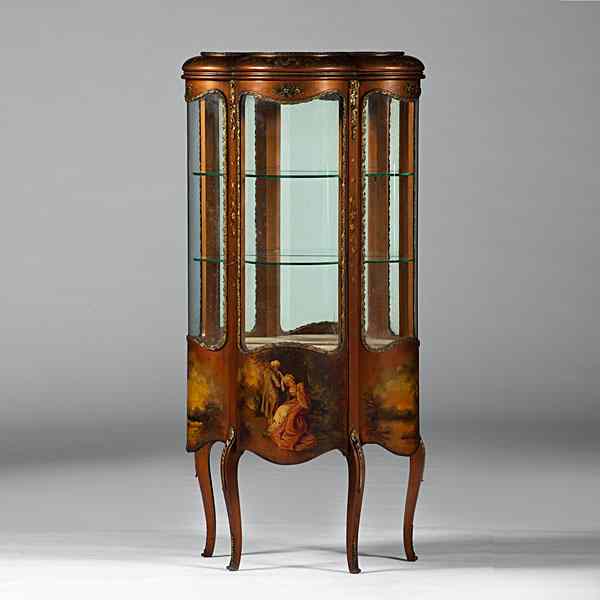 Appraisal: Robert Mitchell Louis XV Style Vitrine Cincinnati late th-early th