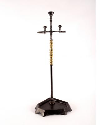 Appraisal: A burnished steel stick stand cm high