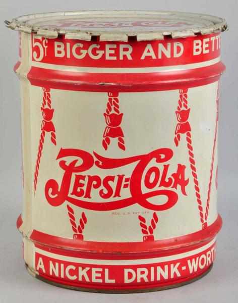 Appraisal: Pepsi-Cola Syrup Drum s to s Some minor dents light