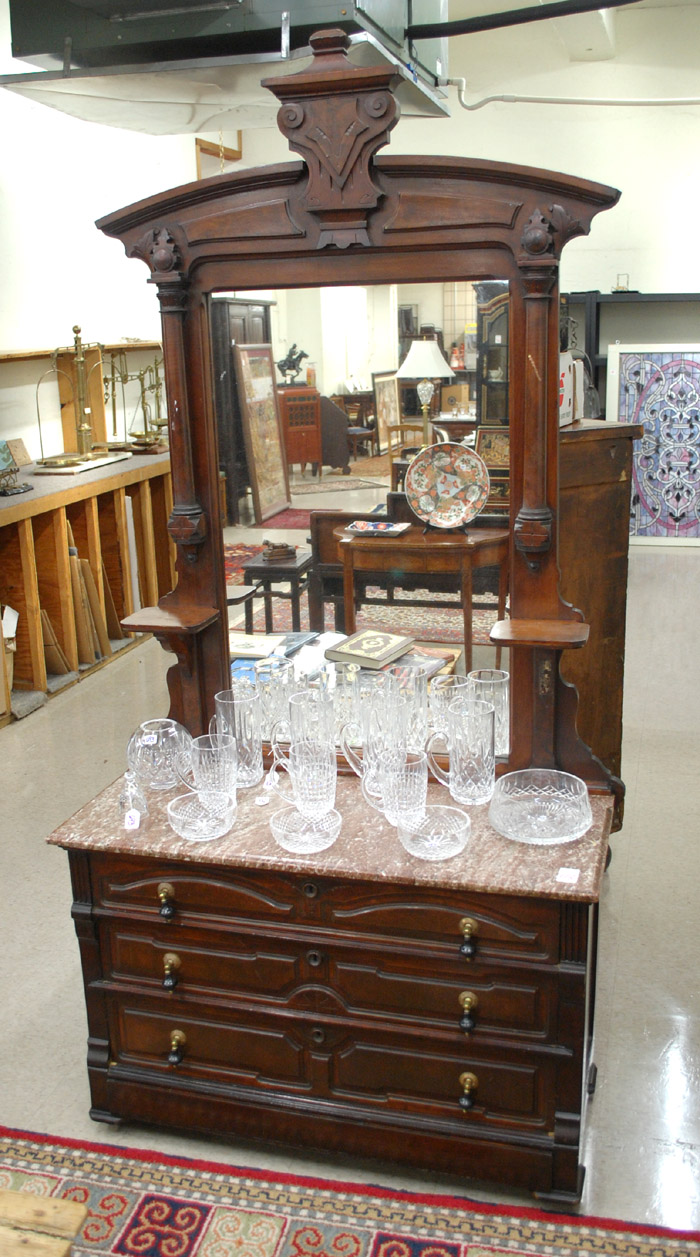 Appraisal: VICTORIAN WALNUT DRESSER Renaissance Revival design American c having a