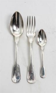 Appraisal: A Collection of French Silver-Plate Flatware Articles various makers each