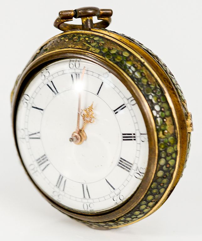 Appraisal: William Allam pocket watch having white enameled dial gold hands