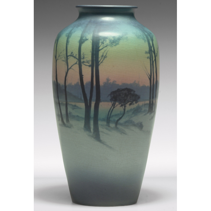 Appraisal: Large and exceptional Rookwood vase having a fine Vellum glaze