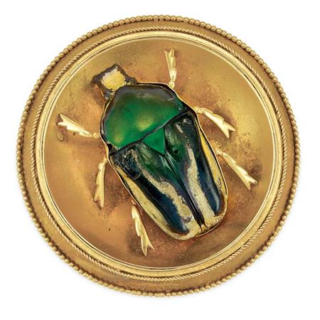 Appraisal: Antique Gold and Beetle Bug Brooch Estimate -