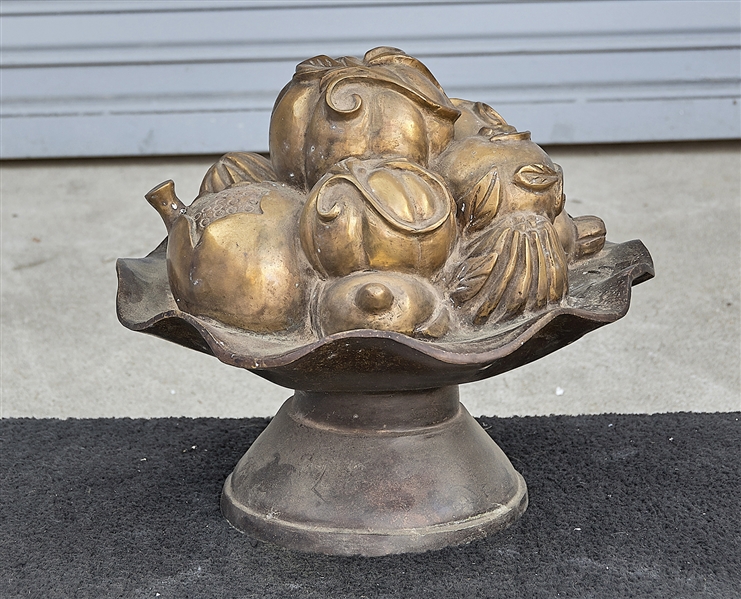 Appraisal: Chinese bronze fruit display x approx Condition wear