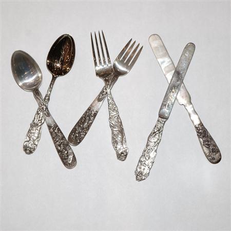 Appraisal: Two Tiffany Co Sterling Silver Child's Flatware Three-Piece Place Settings