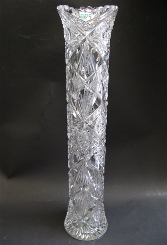 Appraisal: AN AMERICAN CUT CRYSTAL VASE c in a tapered cylindrical