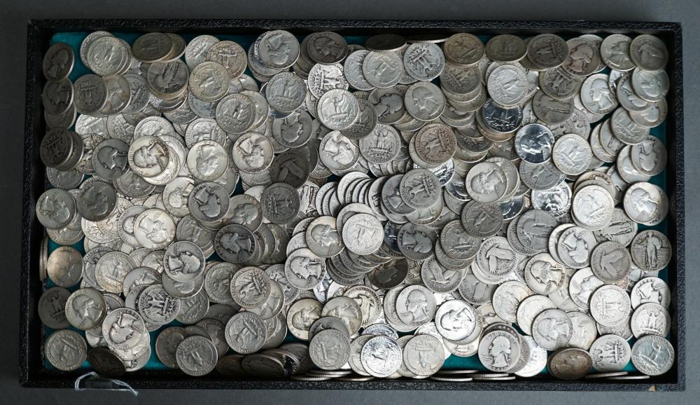 Appraisal: COLLECTION OF APPROXIMATELY FOUR HUNDRED SEVEN U S SILVER QUARTERS