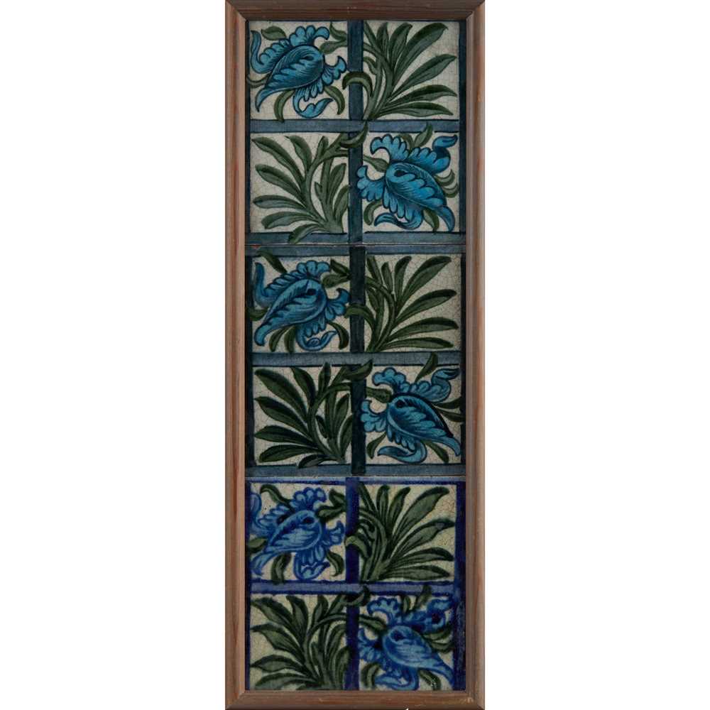 Appraisal: WILLIAM DE MORGAN - PAIR OF PERSIAN TULIP TILE PANELS