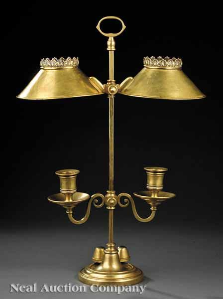 Appraisal: A Regency Gilt Bronze Bouillotte Lamp c signed Miller Son