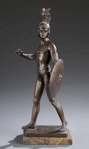 Appraisal: Classical male bronze by Fager Fager Bronze Classical male possibly