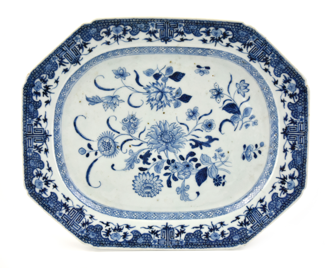 Appraisal: Chinese Qianlong Period blue and white export plate painted to