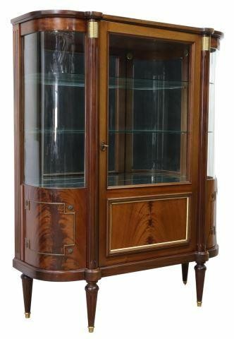 Appraisal: French Louis XVI style mahogany display cabinet late th c