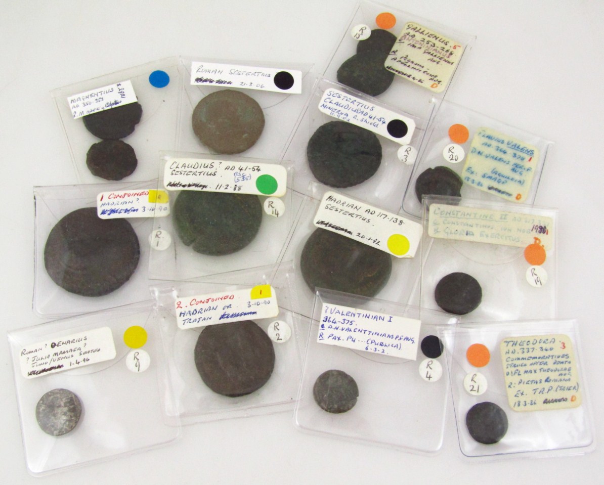 Appraisal: Various hammered Roman coins low denomination to include Hadrian or