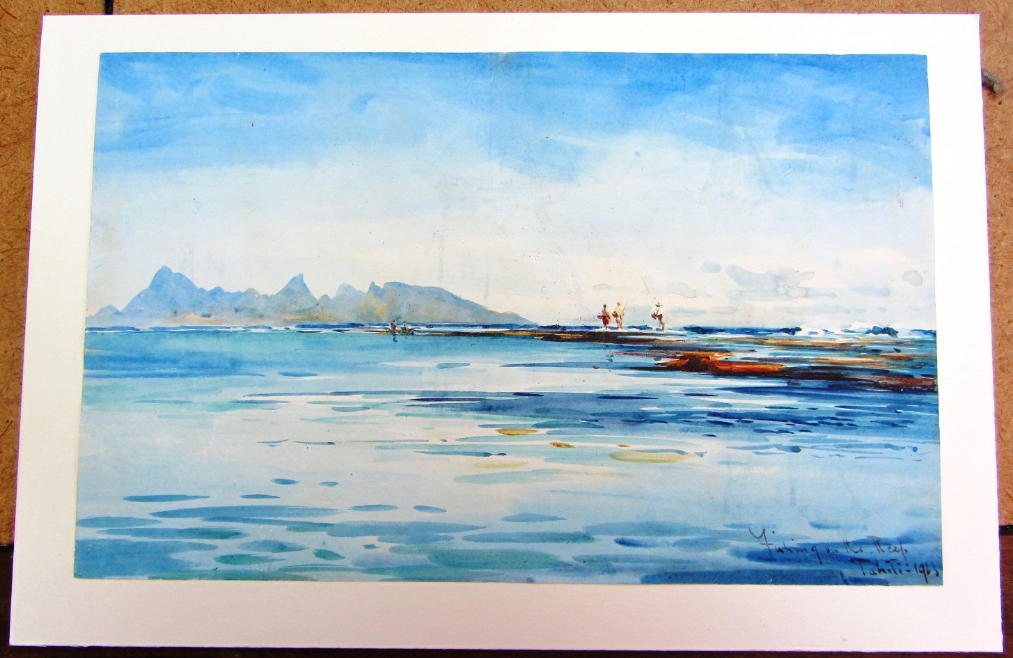 Appraisal: William Alister Macdonald - Fishing on the Reef Tahiti watercolour