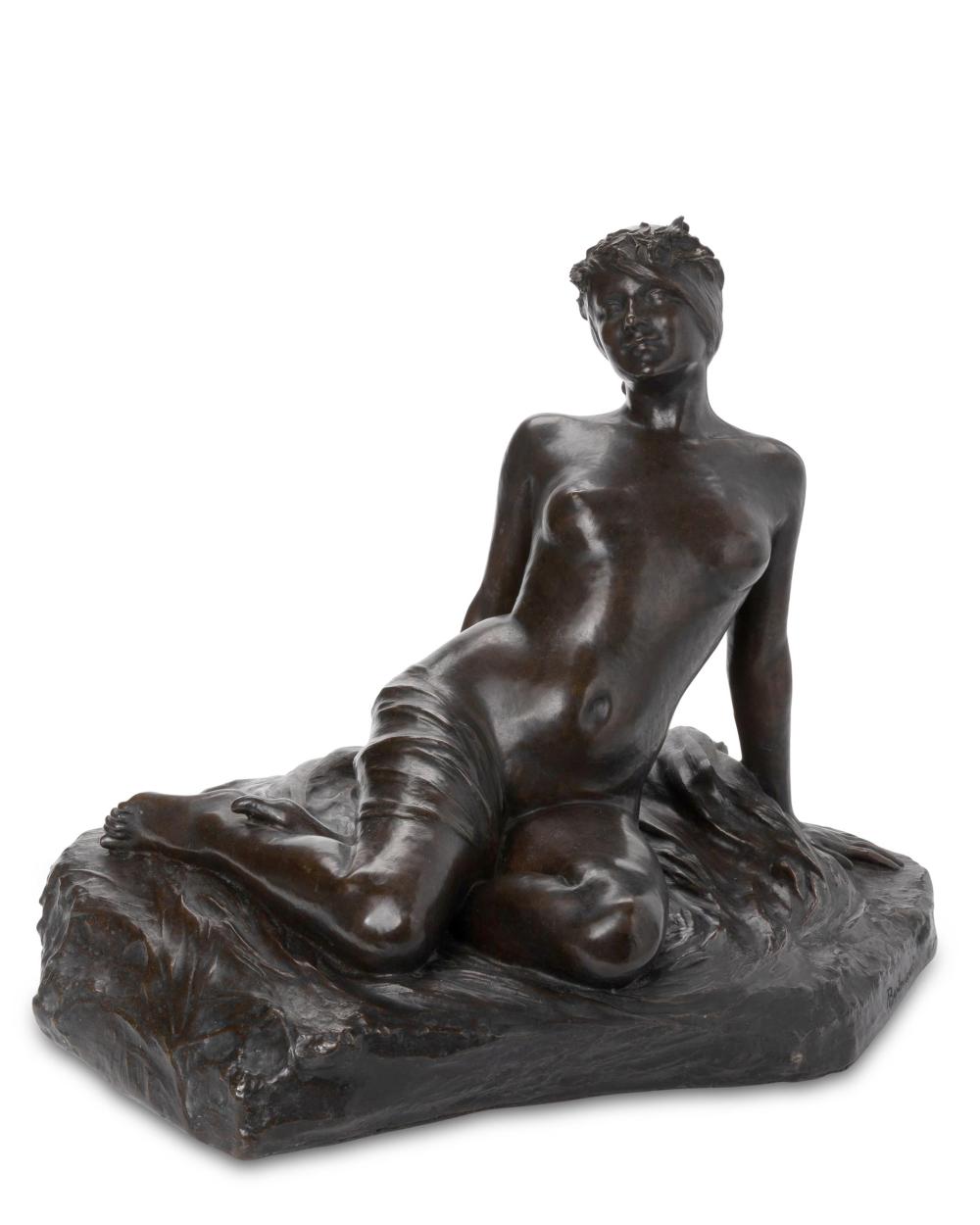 Appraisal: Albert Bartholom - French Au bord de l'eau nude reclining