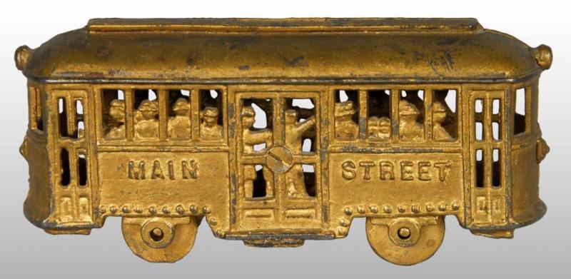 Appraisal: Cast Iron Main Street Trolley Still Bank Condition Excellent Size