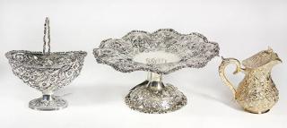 Appraisal: American sterling silver floral repousse hollowware by Kirk Sons Jacobi