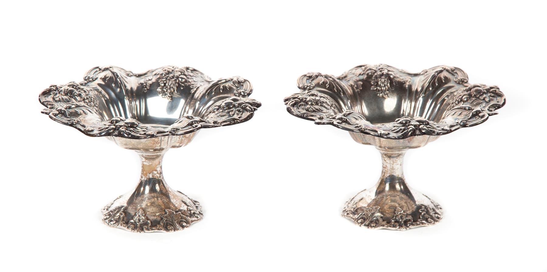 Appraisal: PAIR OF REED AND BARTON FRANCIS I STERLING TAZZAS American