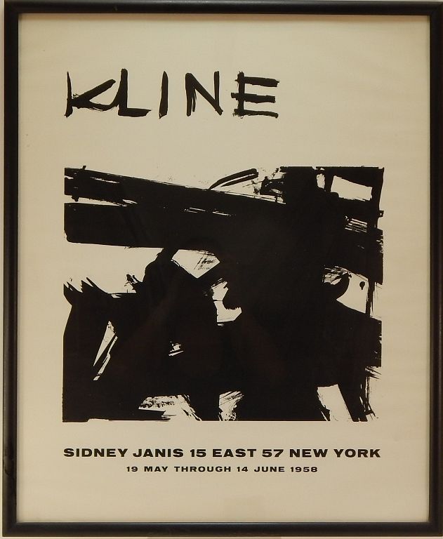 Appraisal: Franz Kline Sidney Janis Gallery Exhibition Poster Franz Josef Kline