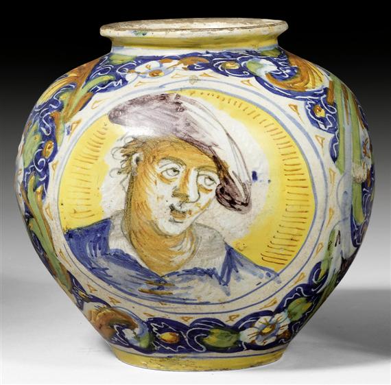 Appraisal: APOTHECARY JAR 'VASO DA FARMACIA' VENICE ND HALF OF THE