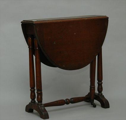 Appraisal: Victorian Walnut Small Drop-Leaf Table