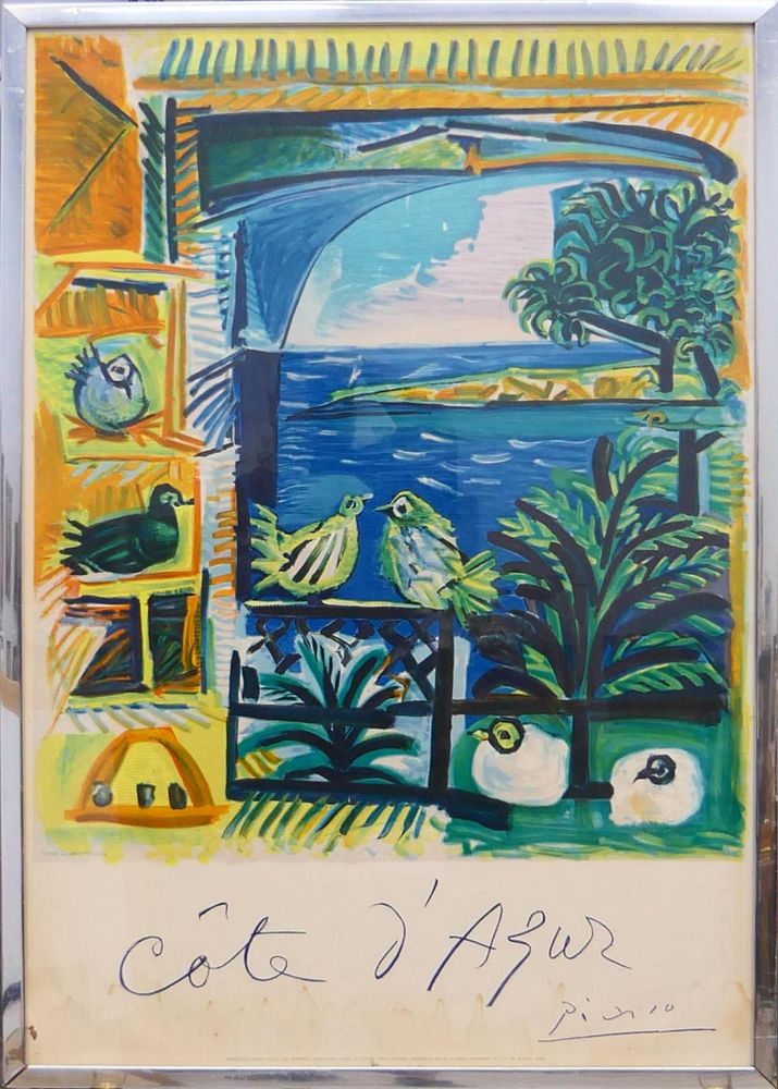 Appraisal: PABLO PICASSO COTE D'AZUR OFFSET LITHOGRAPH Pablo Picasso SPANISH FRANCE