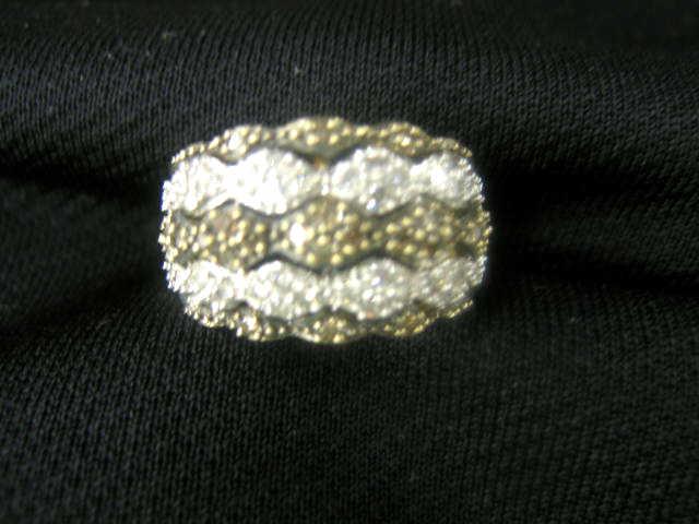 Appraisal: Diamond Ring fancy natural yellow white diamonds totaling carat in