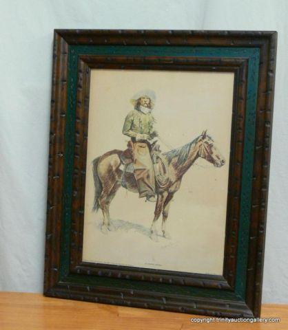 Appraisal: Frederic Remington Print An Arizona Cowboy - authorized and courtesy