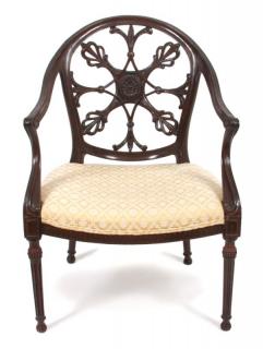 Appraisal: An English Carved Armchair Height inches An English Carved Armchair