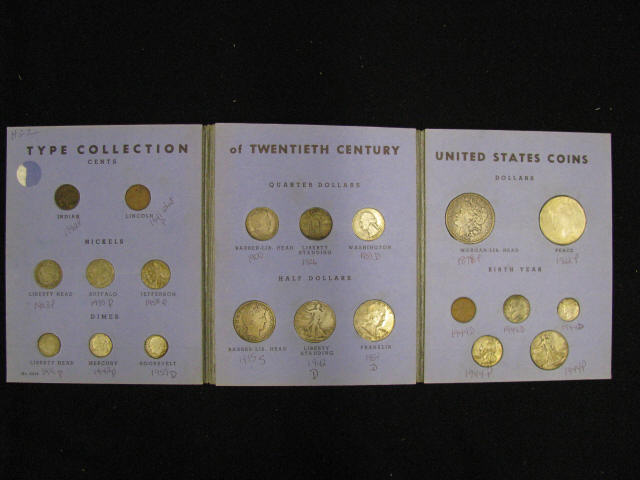 Appraisal: U S Twentieth Century Type Coin Set Indian head cent