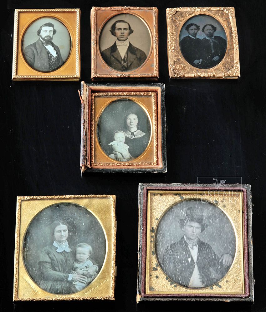 Appraisal: th C American Daguerreotypes Ambrotypes Tintypes North America United States