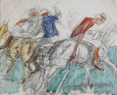 Appraisal: English School mid th Century Polo scenes and studies of