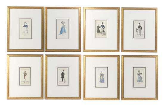 Appraisal: Sale Lot A Set of Eight French Handcolored Costume Engravings