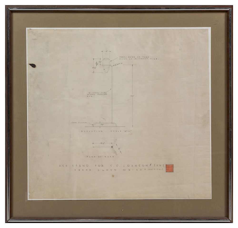 Appraisal: ARCHITECTURE WRIGHT Frank Lloyd - A group of architectural drawings